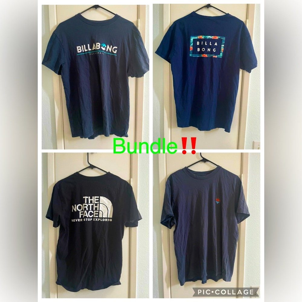 T-Shirt Bundle! Y2K BILLABONG and The North Face- men, unisex - 🤙🏽🏄🏻